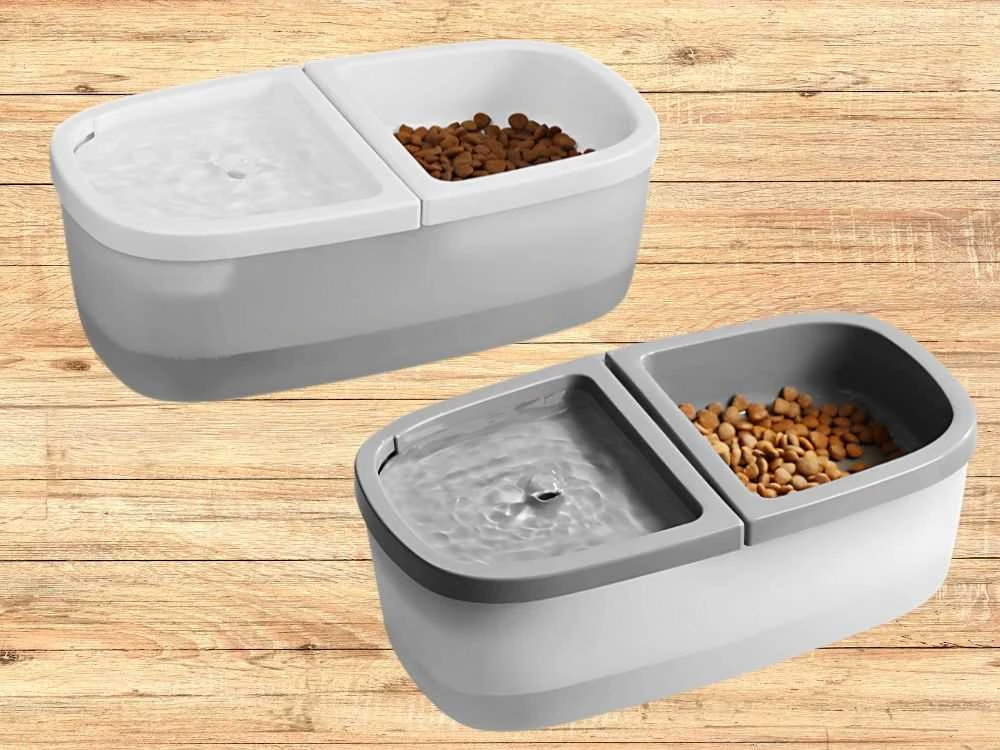 Fontanas šunims ir katėms su vandens ir maisto talpa, 2,5L, USB