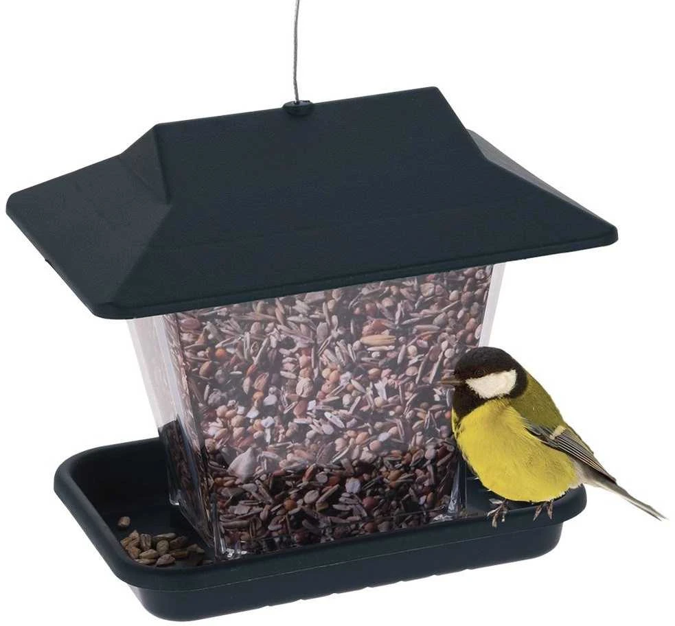 Mondex ProGarden Paukščių lesyklėlė 17,5 cm, plastikinė, tamsiai žalia