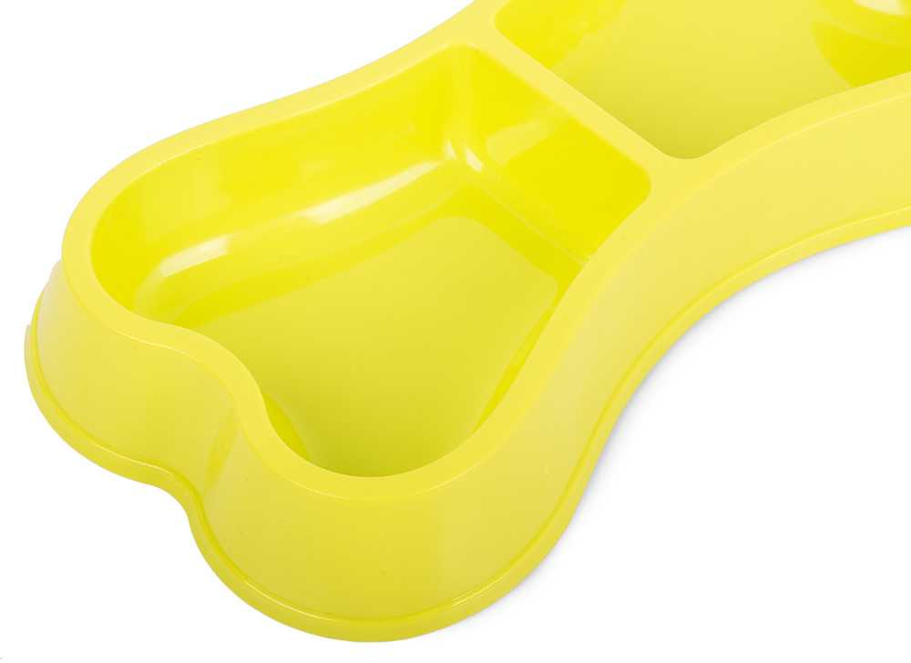 Plastikinis dvigubas dubenėlis šunims ir katėms 0,15 l