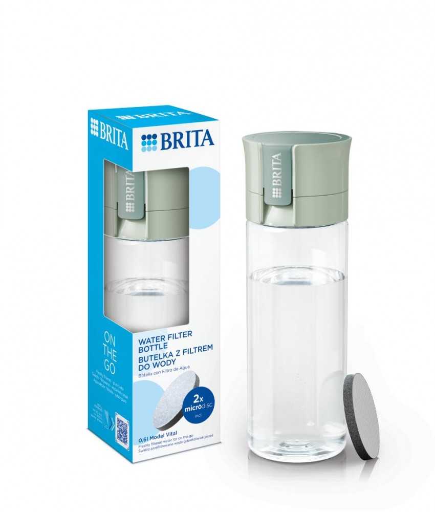 Gertuvė Brita Vital + 2 Brita MicroDisc vandens filtrai, žalios spalvos