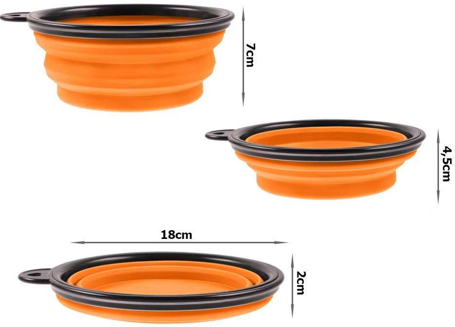 Sulankstomas silikoninis šuns dubenėlis 800 ml