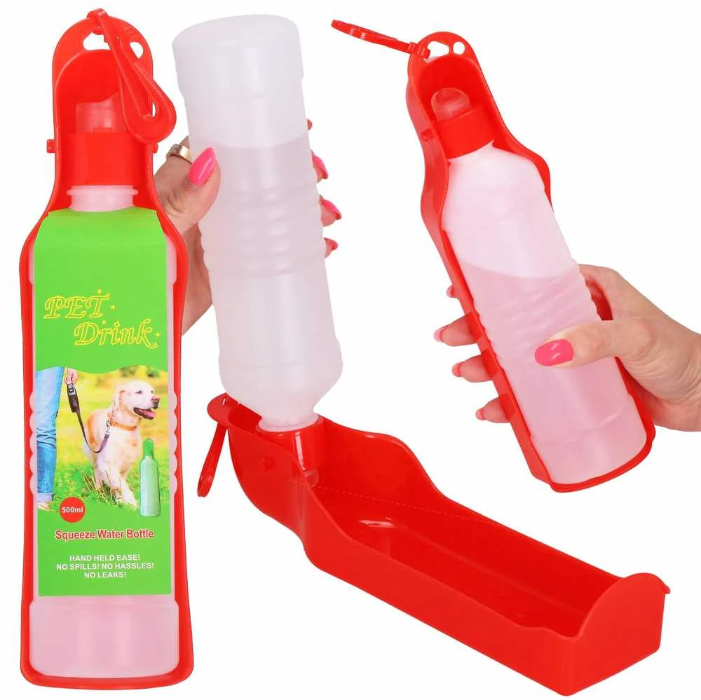 Vandens butelis su girdykla Springos PA0296 500 ml raudonas