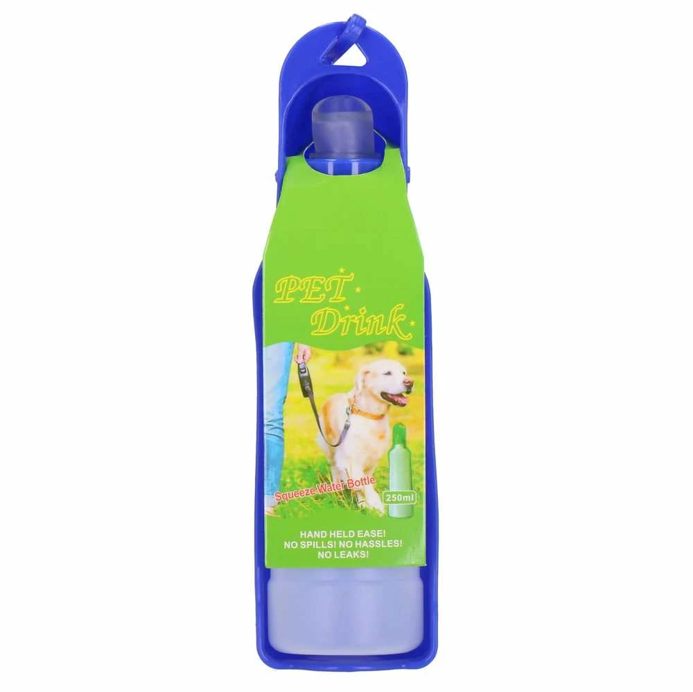 Vandens butelis šunims ir katėms Springos, su girdykla, 250 ml