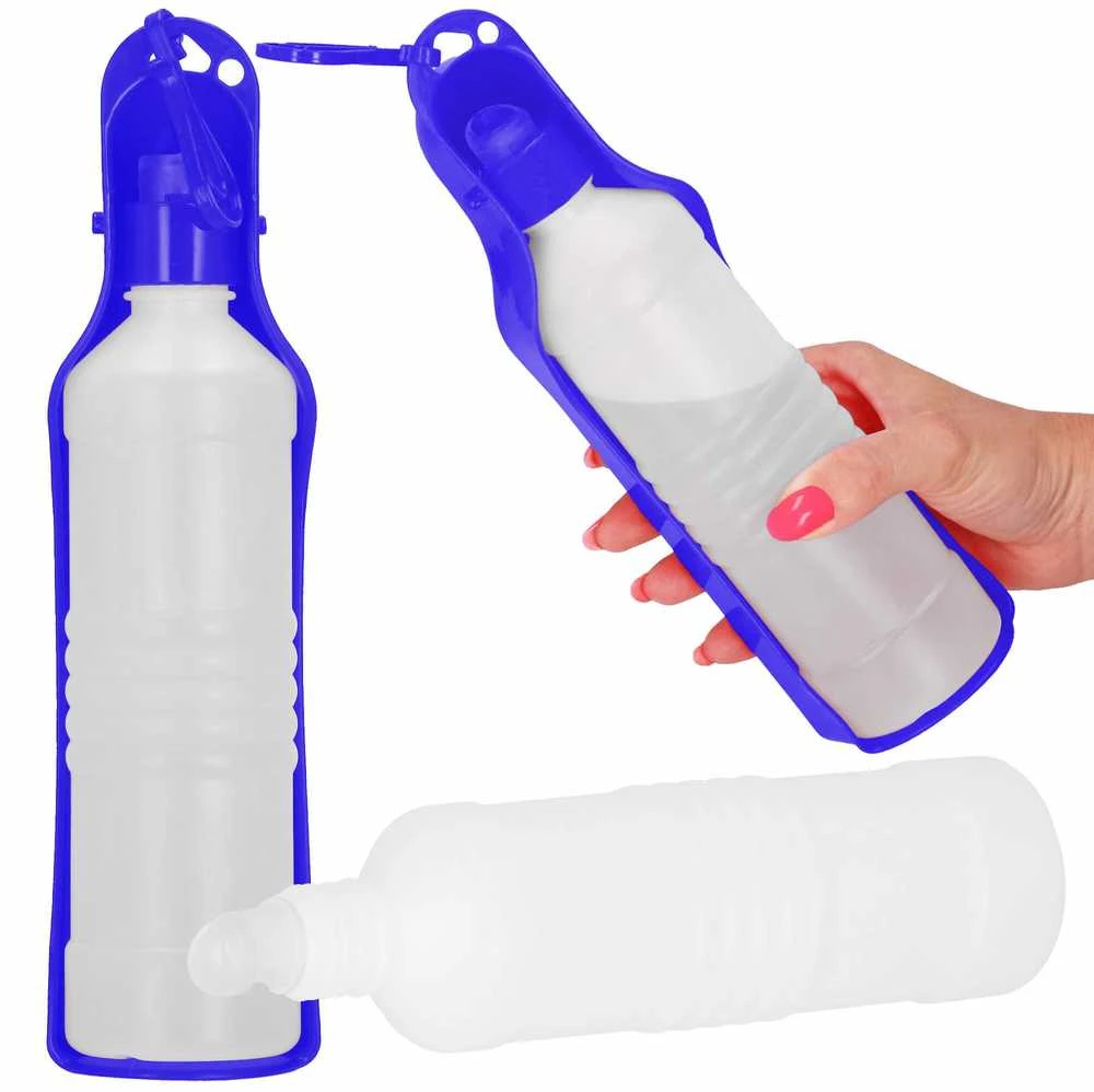 Vandens butelis šunims ir katėms Springos, su girdykla, 250 ml