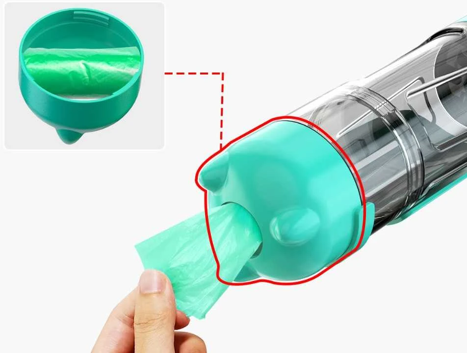Vandens buteliukas su maišelių laikikliu 300 ml