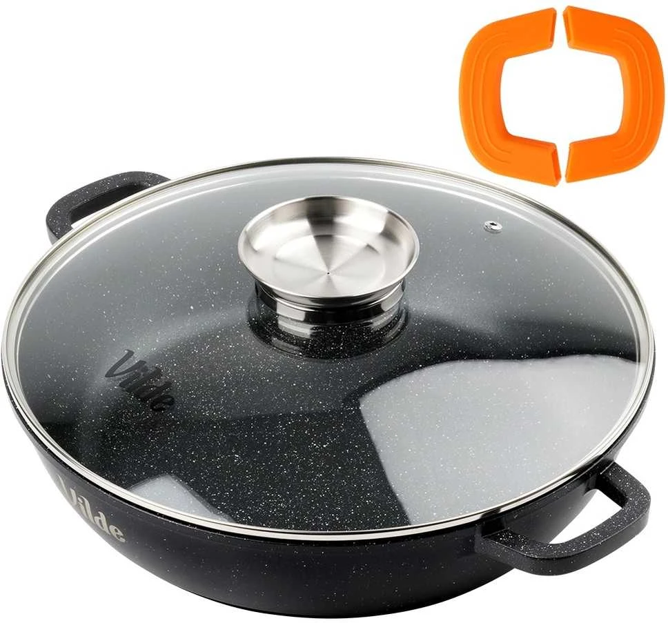 Vilde Gili granitinė keptuvė su dangčiu Terruna Aroma 32 cm, 4,7 l