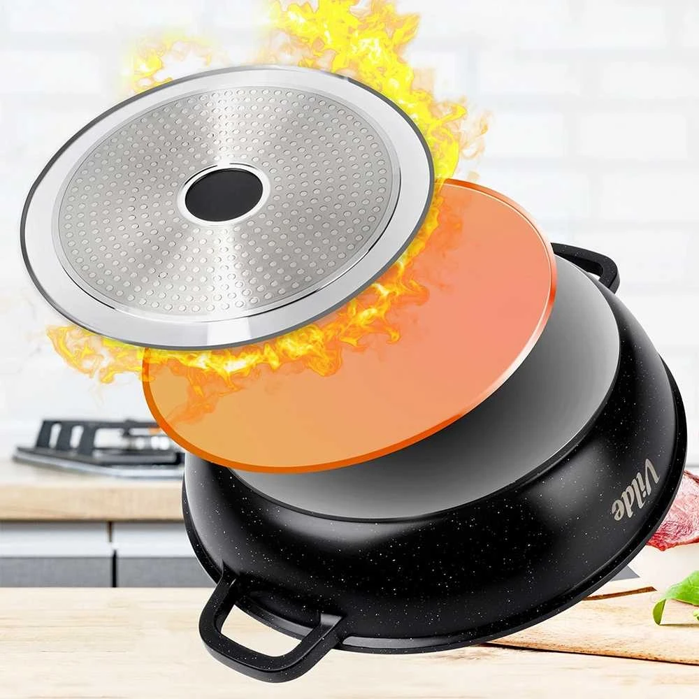 Vilde Gili granitinė keptuvė su dangčiu Terruna Aroma 32 cm, 4,7 l