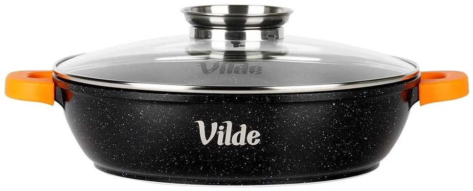 Vilde Gili granitinė keptuvė su stiklo dangčiu Terruna Aroma 24 cm, 2,1 l