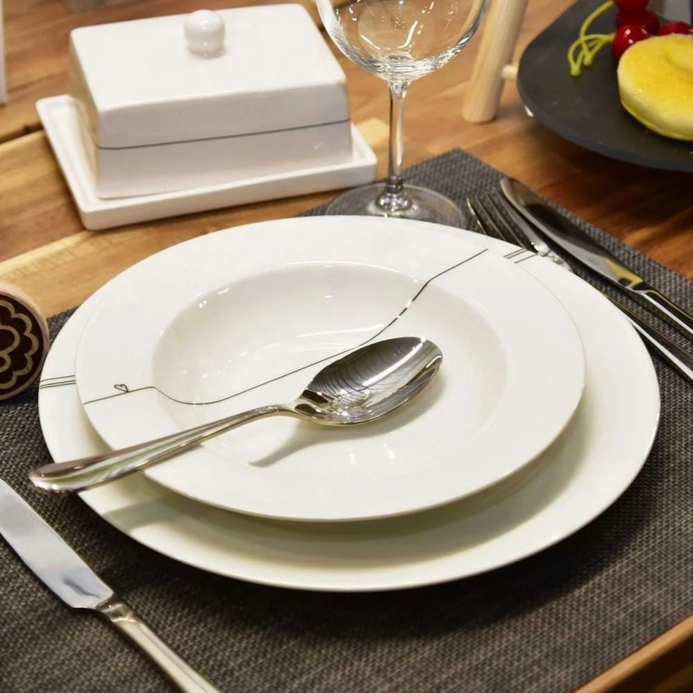 Orion Gili lėkštė porcelianas baltas ŠIRDIS 22 cm, 250 ml