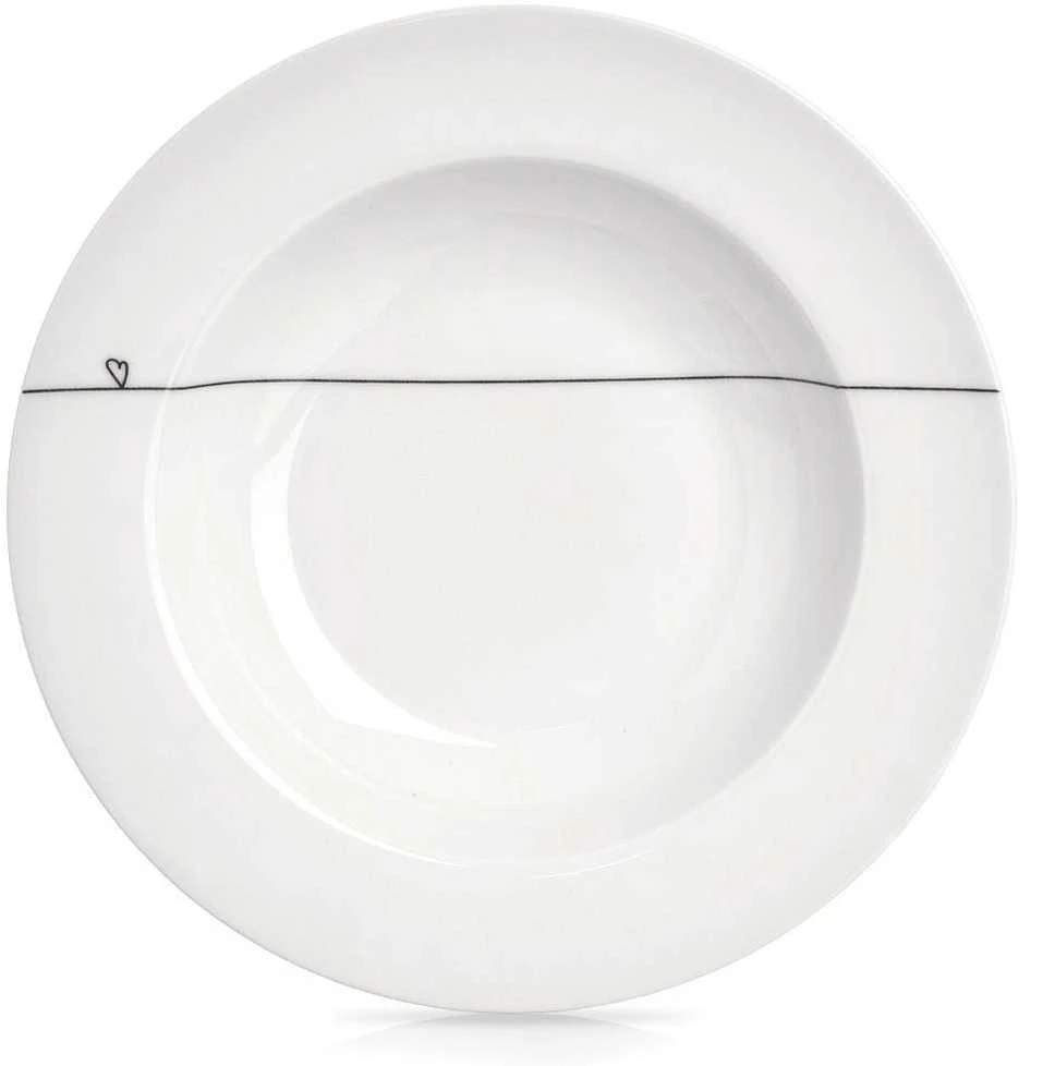 Orion Gili lėkštė porcelianas baltas ŠIRDIS 22 cm, 250 ml