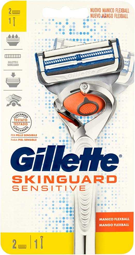 Barzdaskutė Gillette Skinguard Sensitive Flexxbal skustuvas + 2 peiliukai