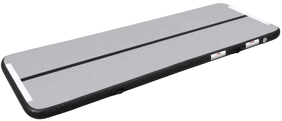 Gimnastikos čiužinys Air Track, pilkas su juodais elementais, 300 x 100 x 10 cm