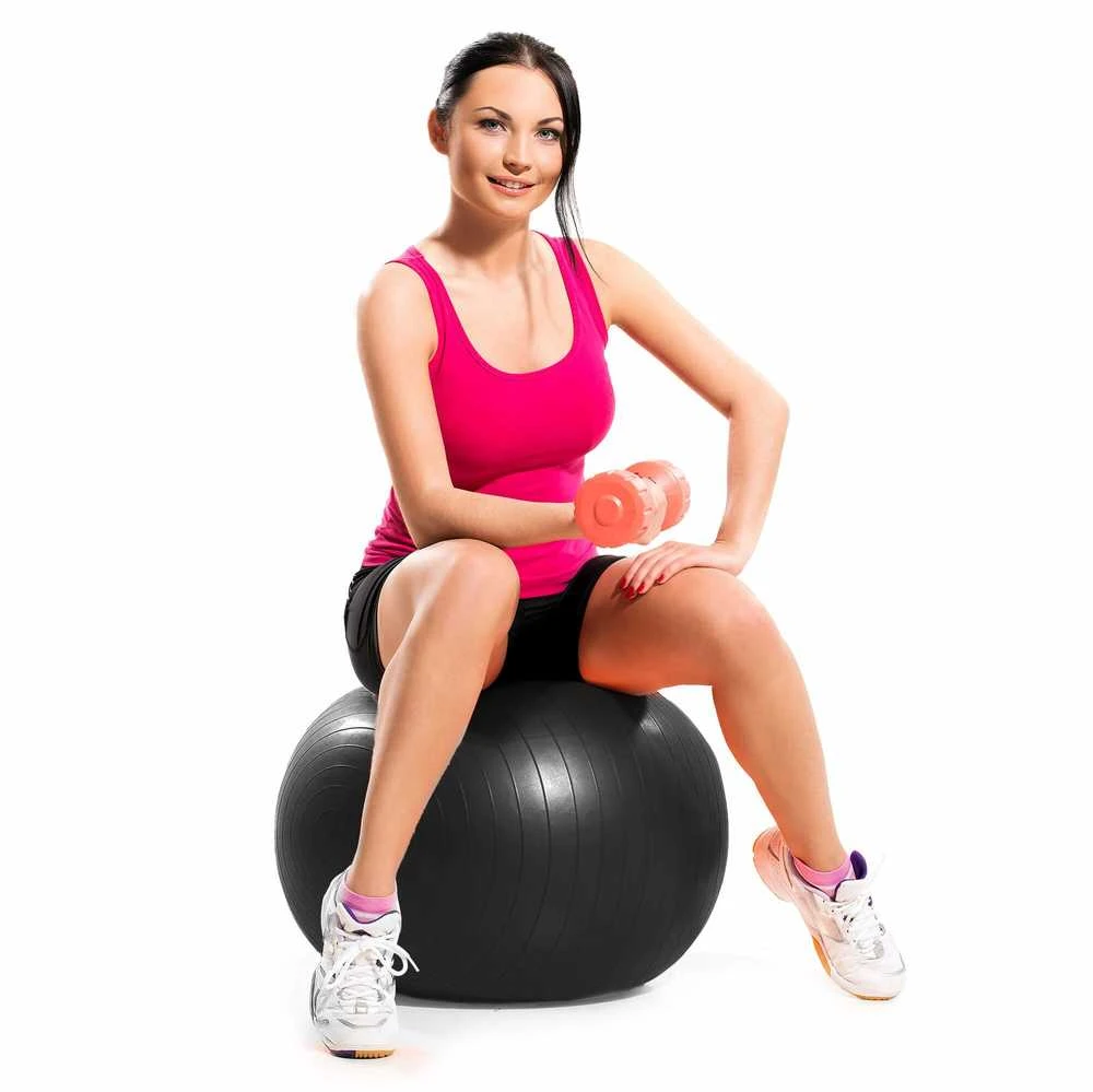 Gimnastikos kamuolys Springos 65 cm su pompa