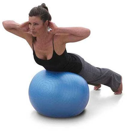 Gimnastikos kamuolys su pompa, 65 cm, raudonas