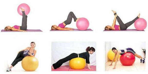 Gimnastikos kamuolys su pompa, 65 cm, raudonas