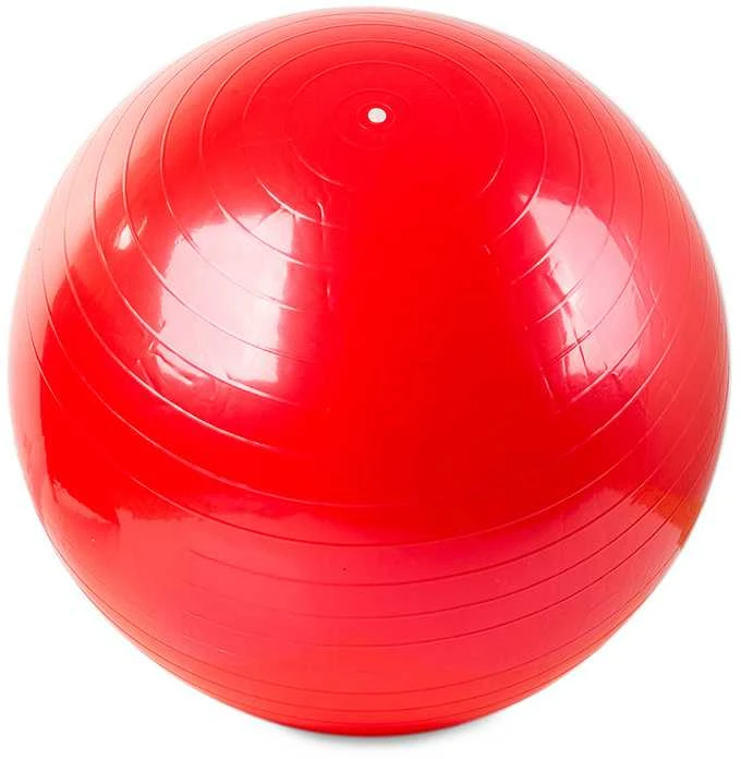 Gimnastikos kamuolys su pompa, 65 cm, raudonas
