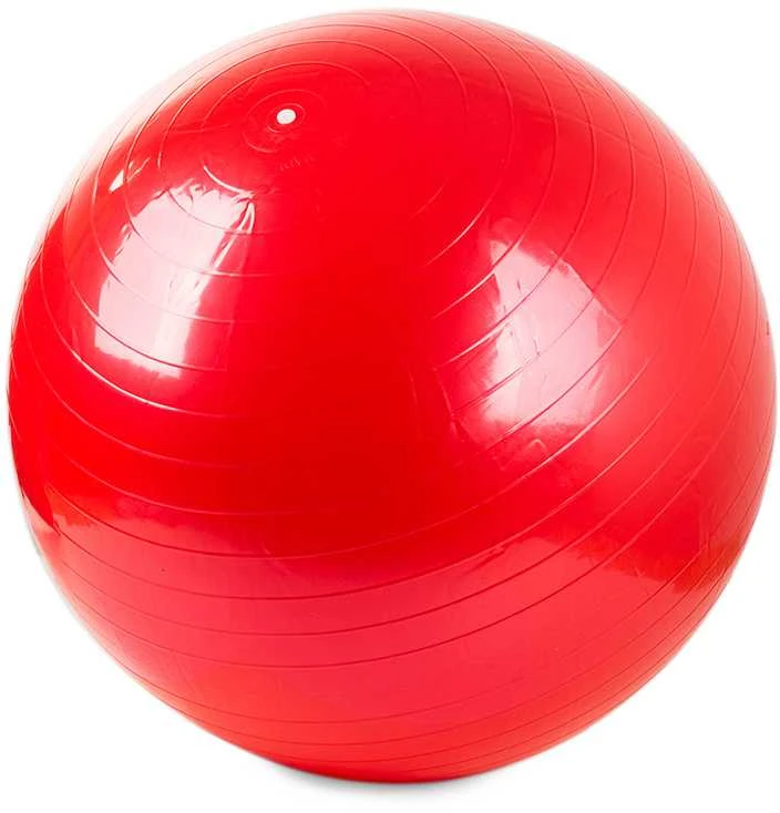 Gimnastikos kamuolys su pompa, 65 cm, raudonas