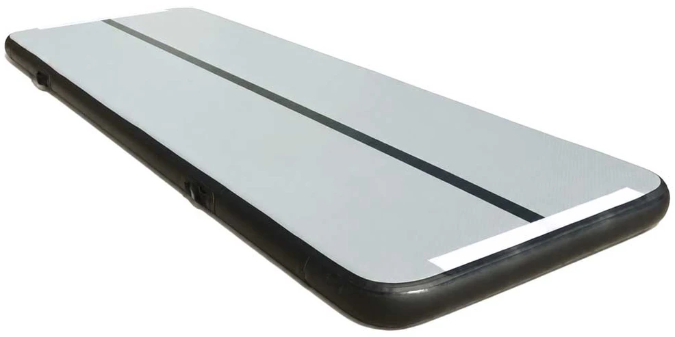 Gimnastikos kilimėlis „Air Track“ su elektrine pompa, pilkas, 400 x 100 x 10 cm