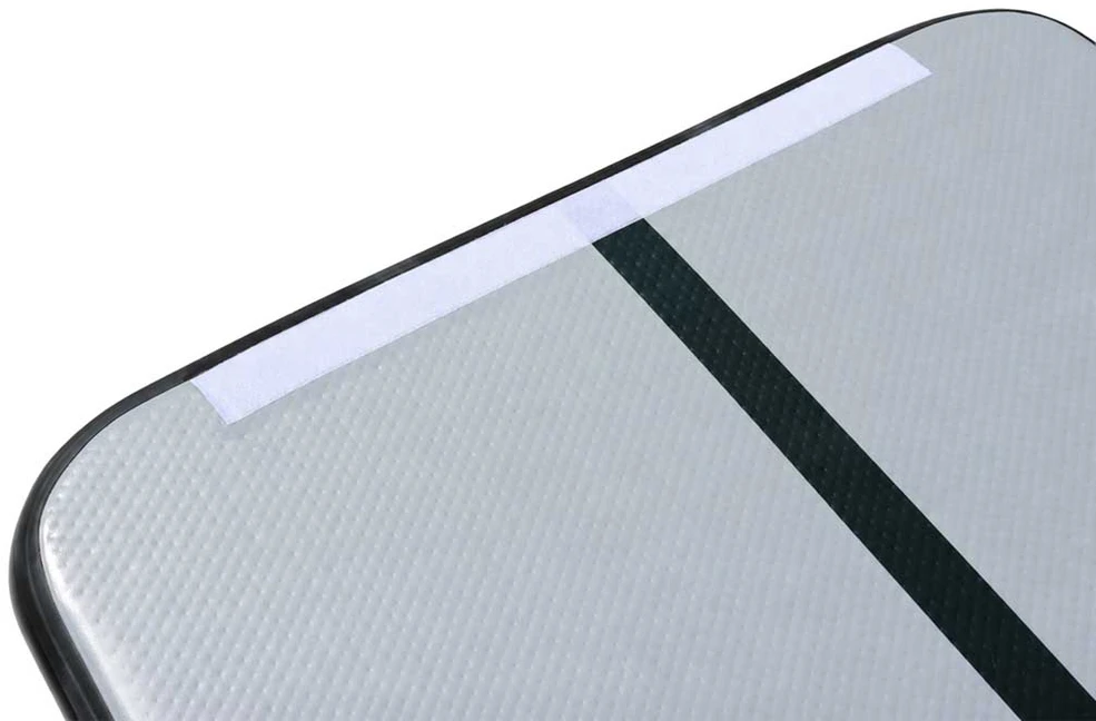 Gimnastikos kilimėlis „Air Track“ su elektrine pompa, pilkas, 400 x 100 x 10 cm