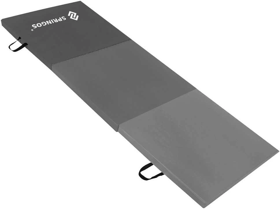 Gimnastikos kilimėlis Springos 180x60x5,5 cm pilkas