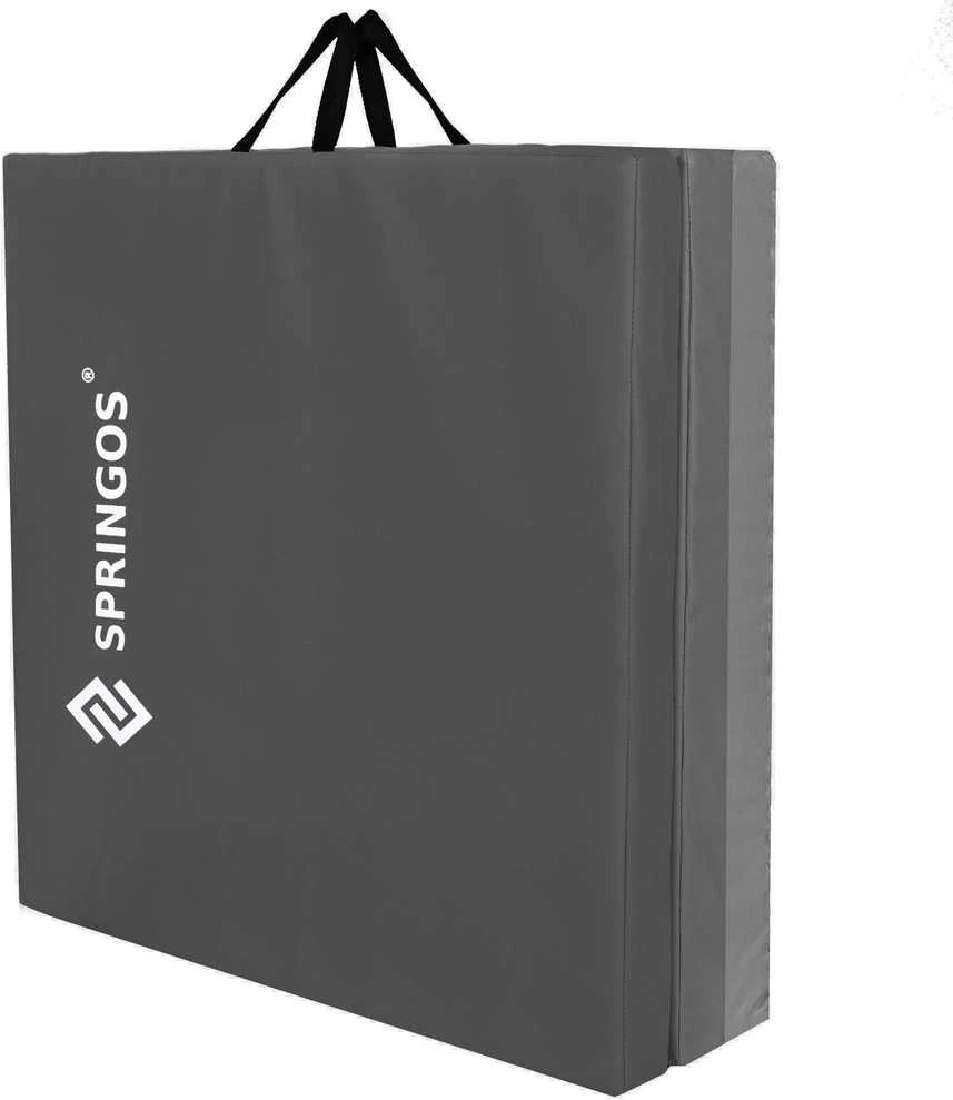 Gimnastikos kilimėlis Springos 180x60x5,5 cm pilkas