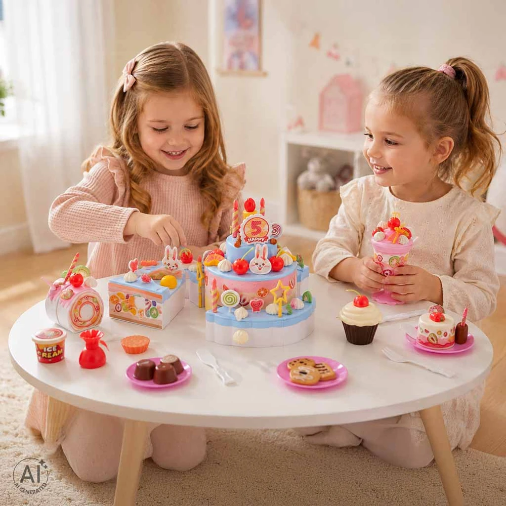 Gimtadienio tortas mėlyna-rožinė 117 vnt.