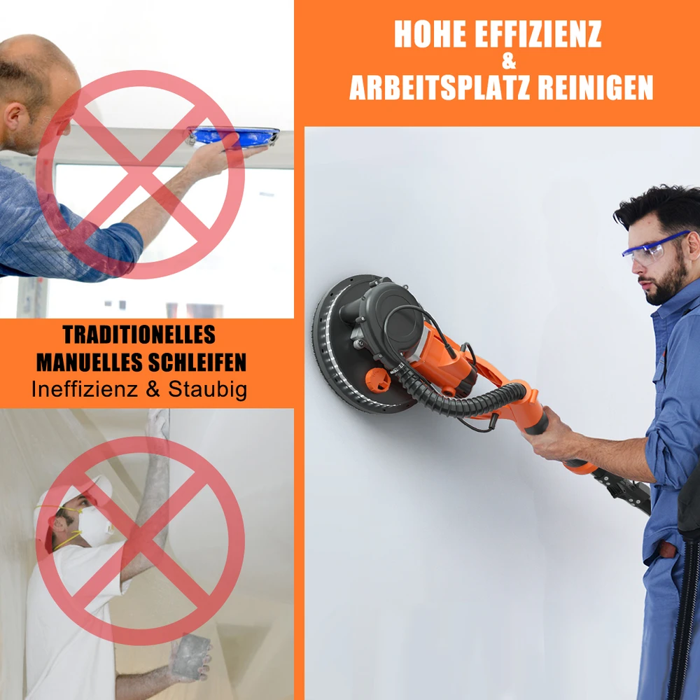 Gipskartonio šlifuoklis oranžinis-juodas