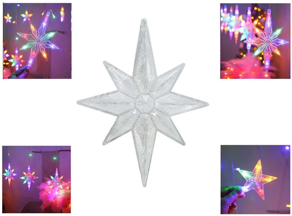 Lights garland stars light curtain 138 led