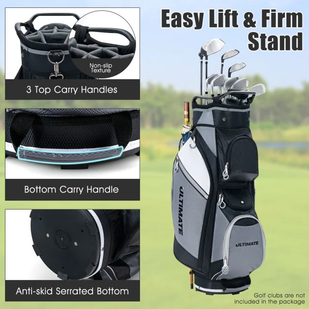 Golf maišas Juoda ir pilka