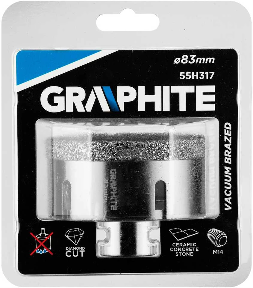 Grąžtas Graphite Grafitas DEIMANTINĖ SKULĖ 83 MM X M14 55H317 GRAFITAS