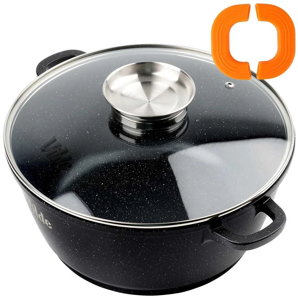 Vilde Granitinis puodas su stikliniu dangčiu Terruna Aroma 28 cm 5,8 l