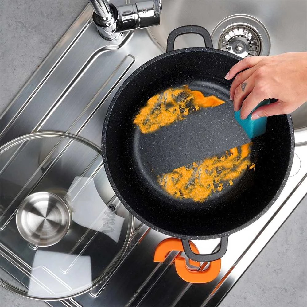 Vilde Granitinis puodas su stikliniu dangčiu Terruna Aroma 28 cm 5,8 l