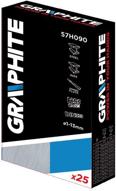 Grąžtas Grąžtų rinkinys metalui Graphite 57H090, 25 d.