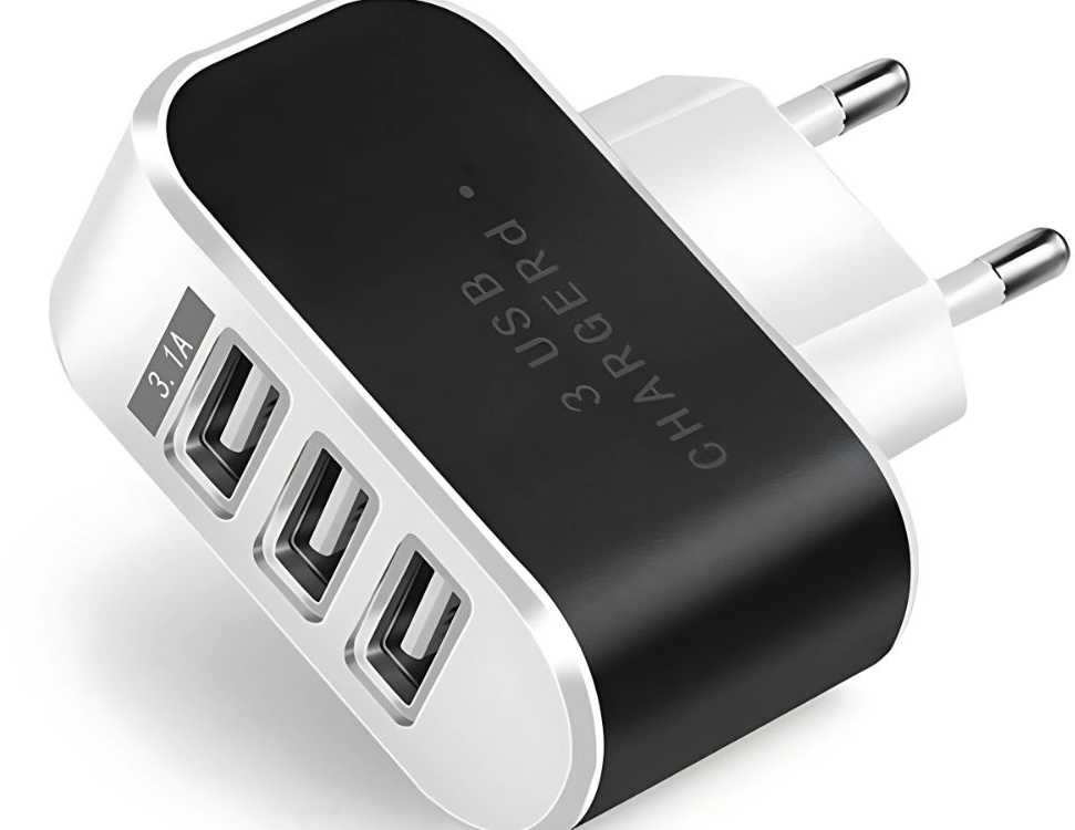 Greito įkrovimo įkroviklis 5W, 3x USB, Quick Charge 3.0