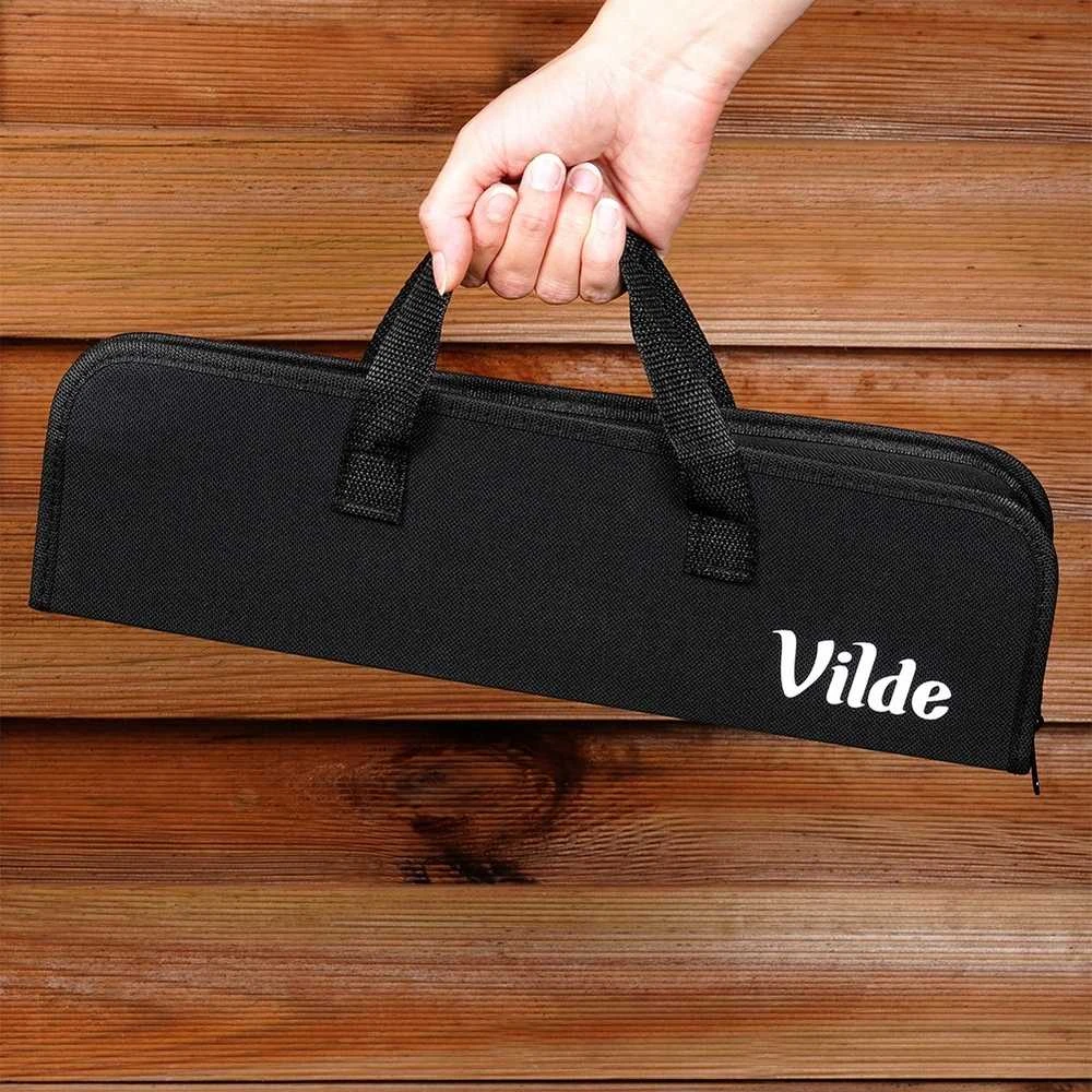 Grilio įrankių komplektas Vilde su dėklu, 10 dalių