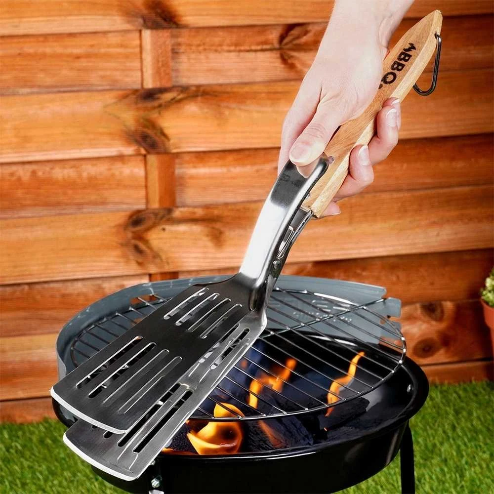 BBQ Grilio Įrankis 2w1: Plaktukas ir Žnyplės, Nerūdijantis Plienas, 40 cm