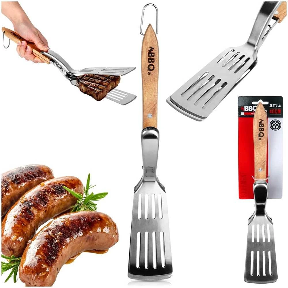 BBQ Grilio Įrankis 2w1: Plaktukas ir Žnyplės, Nerūdijantis Plienas, 40 cm