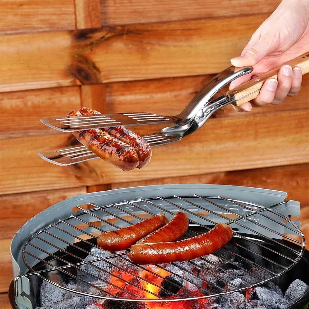 BBQ Grilio Įrankis 2w1: Plaktukas ir Žnyplės, Nerūdijantis Plienas, 40 cm