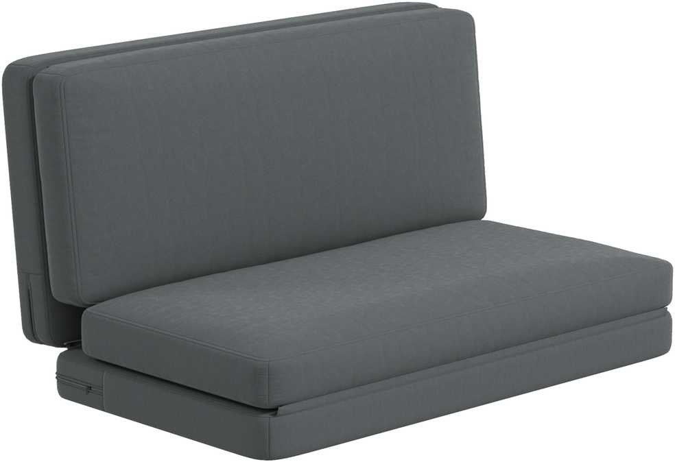 Fotelis HOMCOM 3-in-1 sulankstoma grindų sofa su aksomo efektu, paminkštinta sofa-lova, išlaikanti iki 240 kg, miegamajam, svetainei, tamsiai pilka