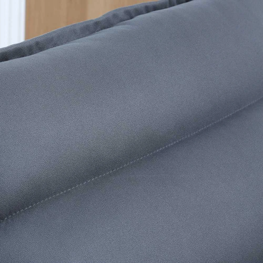 HOMCOM poilsio kėdė, grindų sofa, grindų kėdė su 360° besisukančiu pagrindu, 5 padėčių reguliuojamas atlošas, plienas, tamsiai pilka