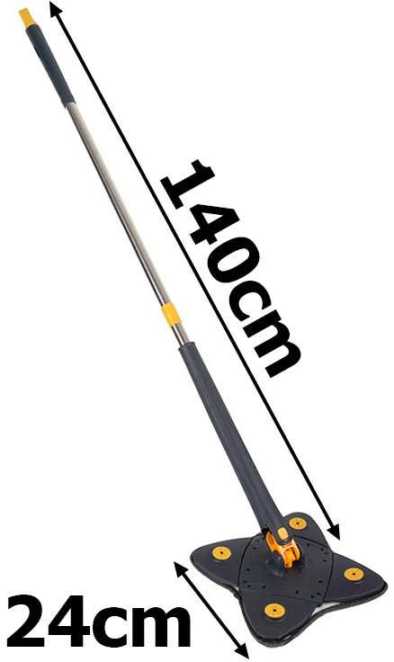 Grindų plovimo šluota su išgręžimo sistema, 140 cm
