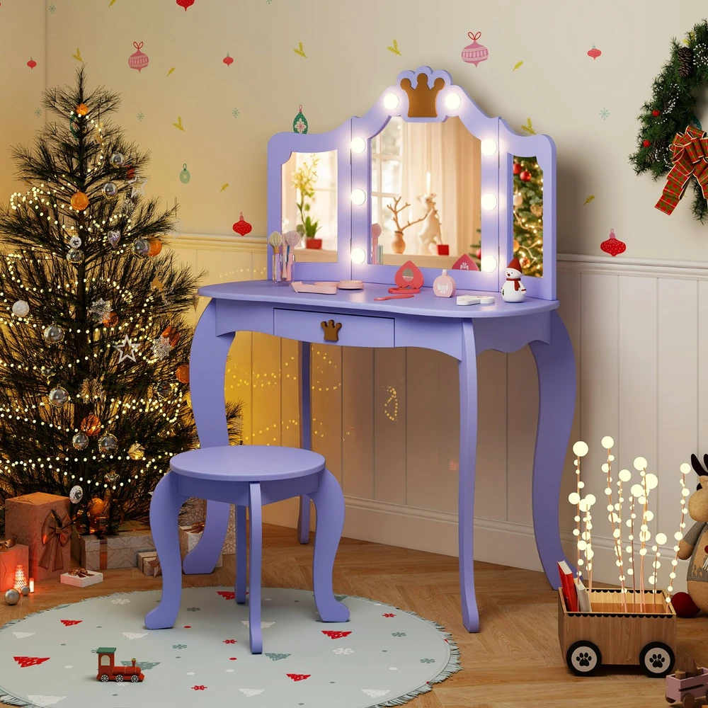 Kosmetinis stalo rinkinys violetinis 6 vnt.