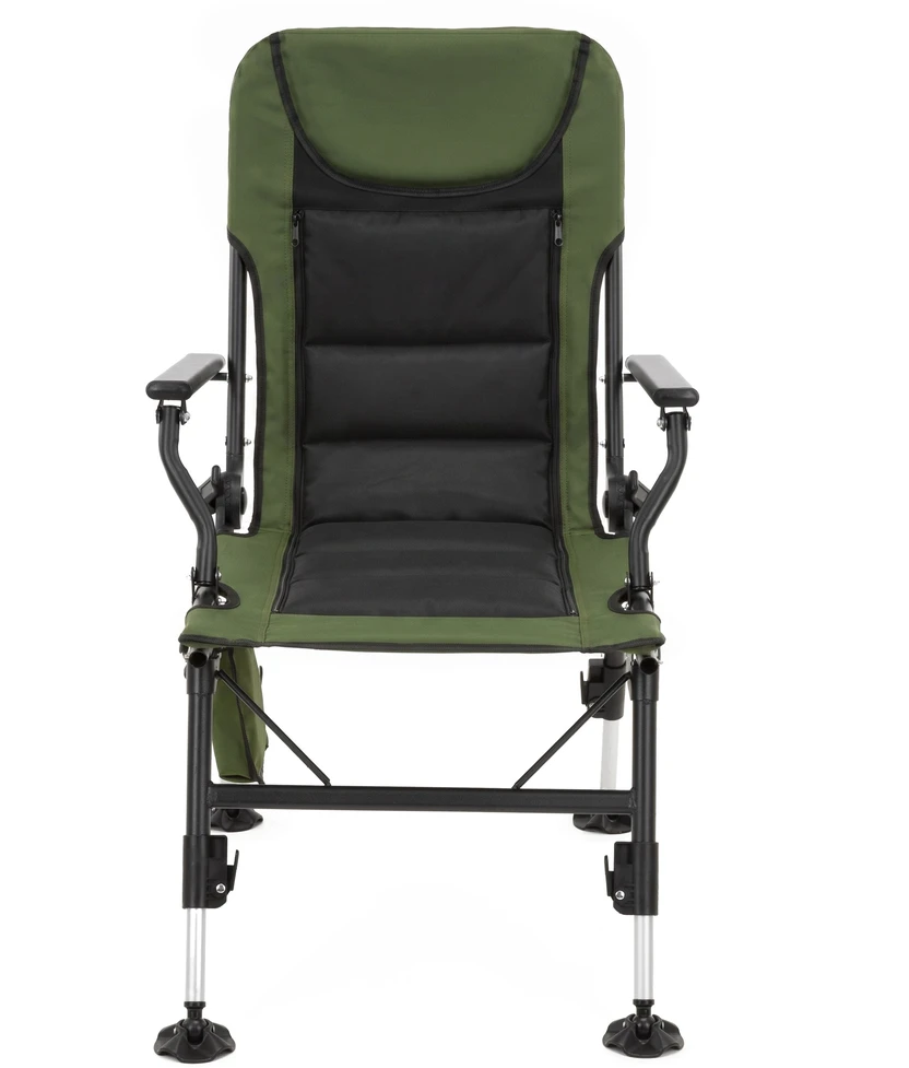 Springos Gultas su 5 padėčių reguliuojamu atlošu ir reguliuojamomis kojelėmis, tamsiai žalias / juodas, 110 cm