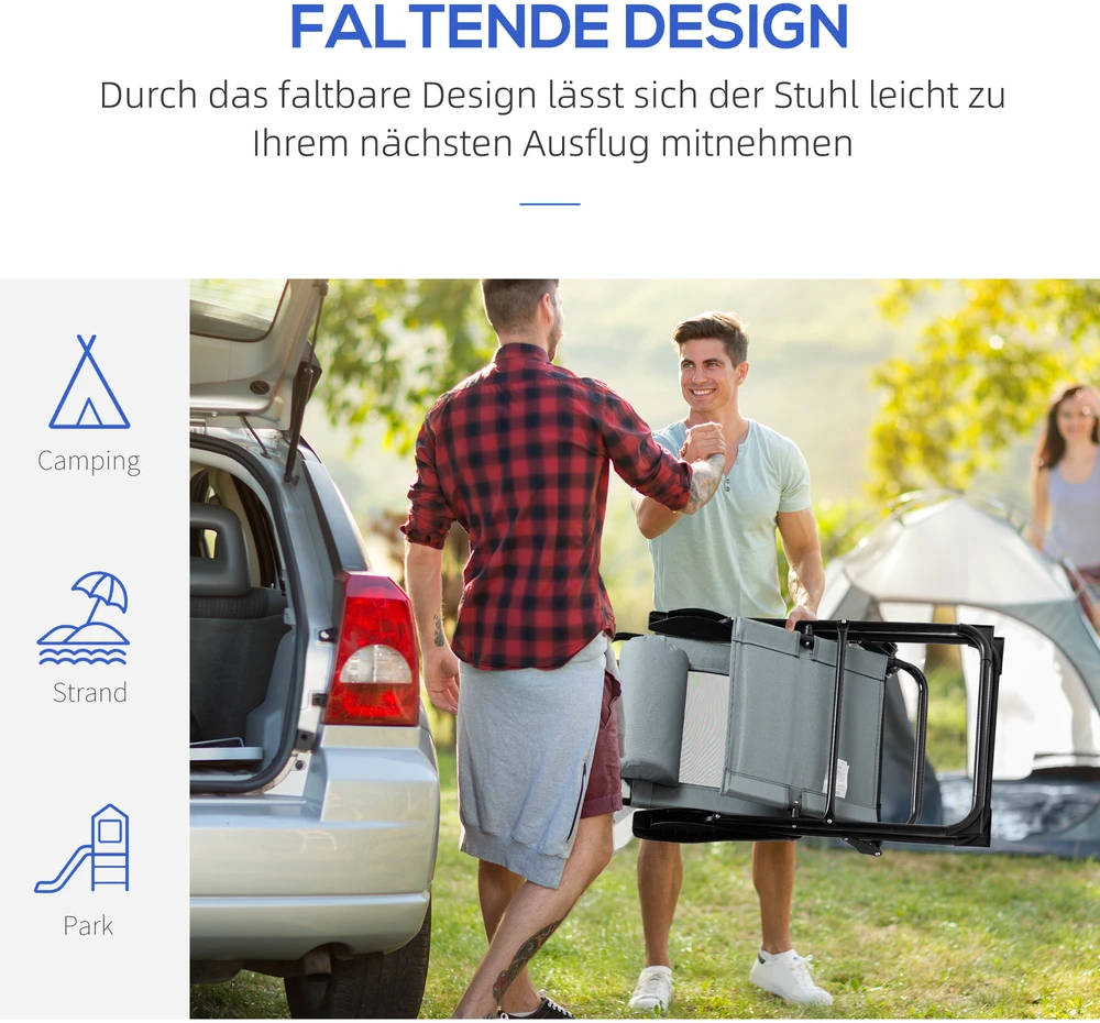 "Outsunny" 2 sulankstomų kėdžių rinkinys Sulankstoma sodo kėdė su reguliuojamu atlošu, atlošu, ranktūriu, skirta sodo balkonui iki 120 kg apkrovos