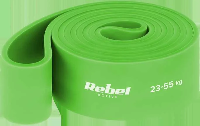 TPE mankštos juostų rinkinys - Power Band PTs-1, 4-55 kg, 5 TPE juostos, REBEL ACTIVE