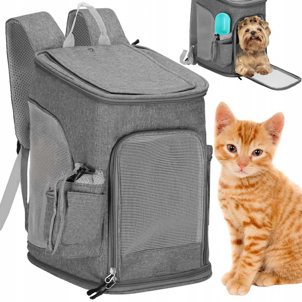 Gyvūnų transportavimo kuprinė šunims ir katėms Springos PA0232 39 x 28 x 27 cm pilka