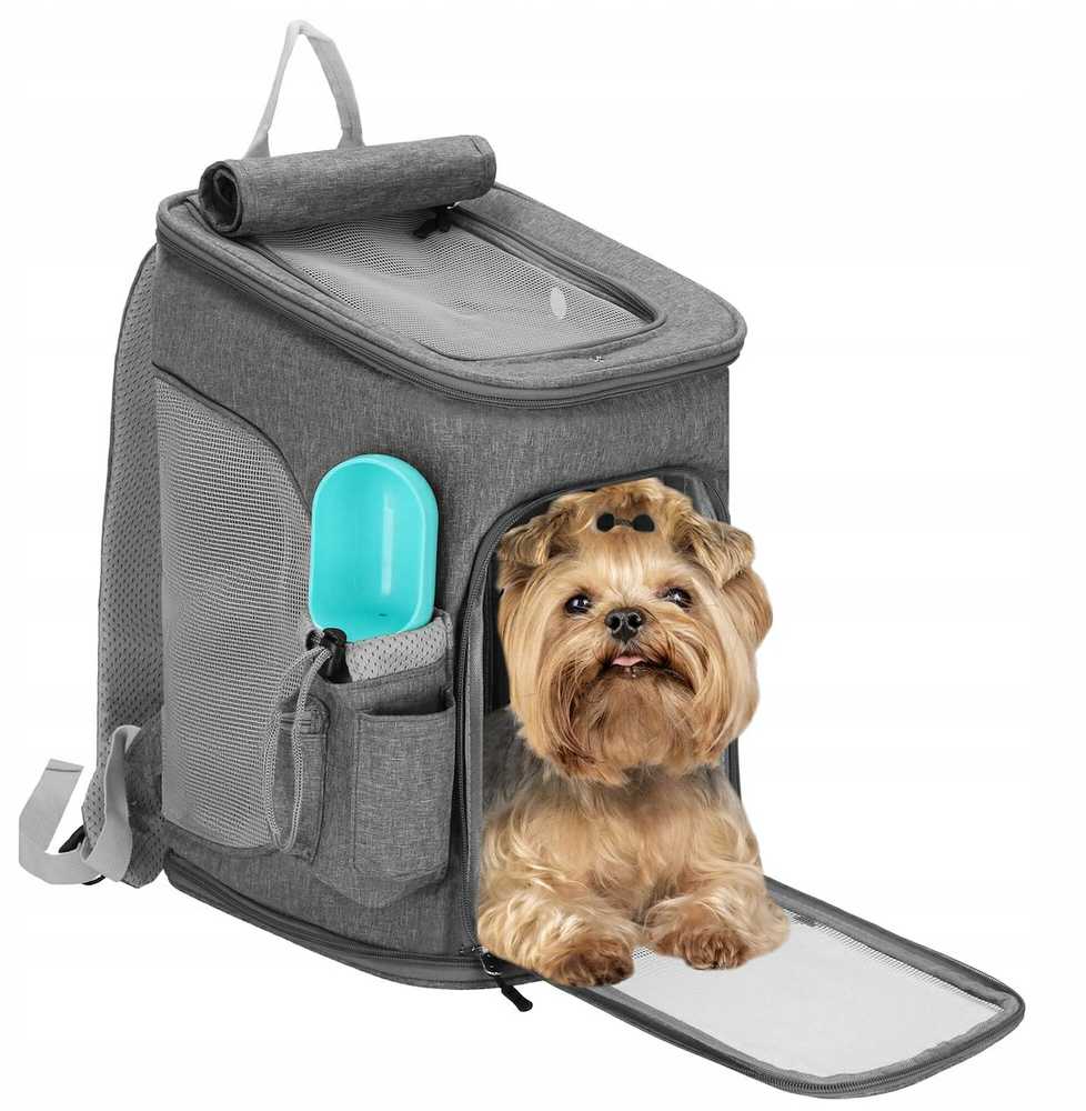 Gyvūnų transportavimo kuprinė šunims ir katėms Springos PA0232 39 x 28 x 27 cm pilka
