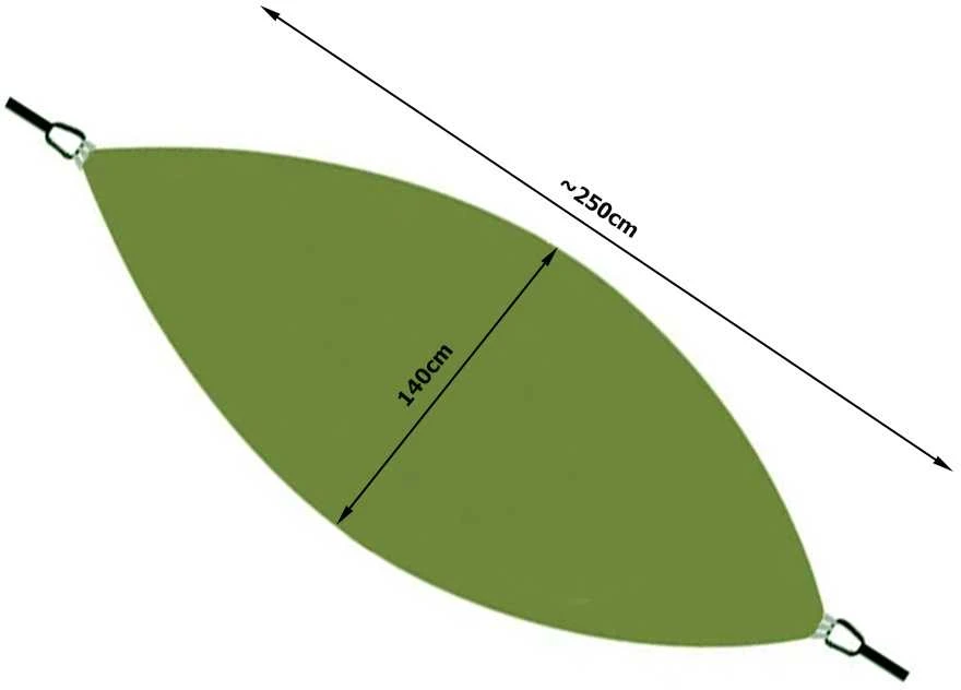 Hamakas su tinkleliu nuo uodų, poliesteris, 250x140 cm, 150 kg