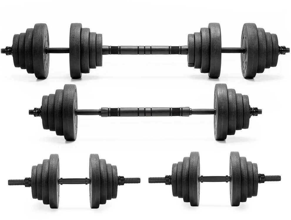 Springos Hanteliai 2 x 15 kg juodi
