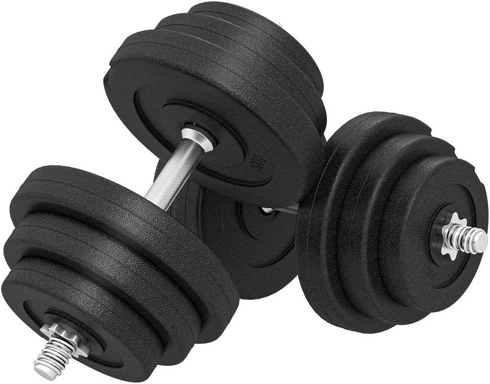 Reguliuojamo svorio hantelių rinkinys 40 kg, 2 hantelių rinkinys su 12 svorio plokštelių